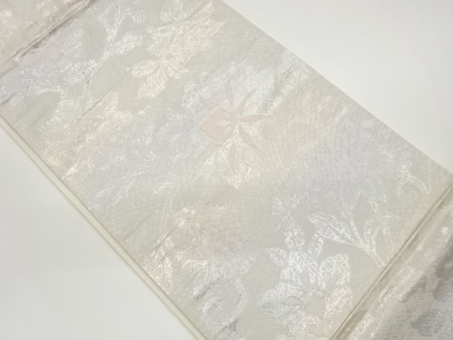 JAPANESE FUKURO OBI / WOVEN FLOWER ARABESQUE